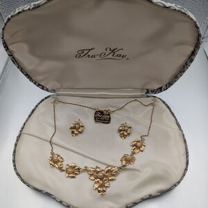 Gold filled Necklace and Earring Set